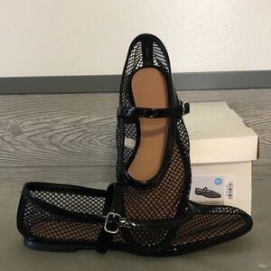 Mesh and Patent Ballet Flats/Mary Jane’s